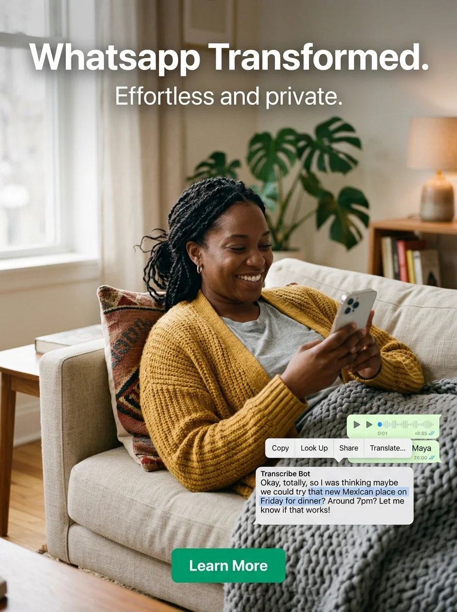 WhatsApp transformed — multilingual voice note transcription